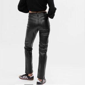 Gap Leather Straight Leg Pants